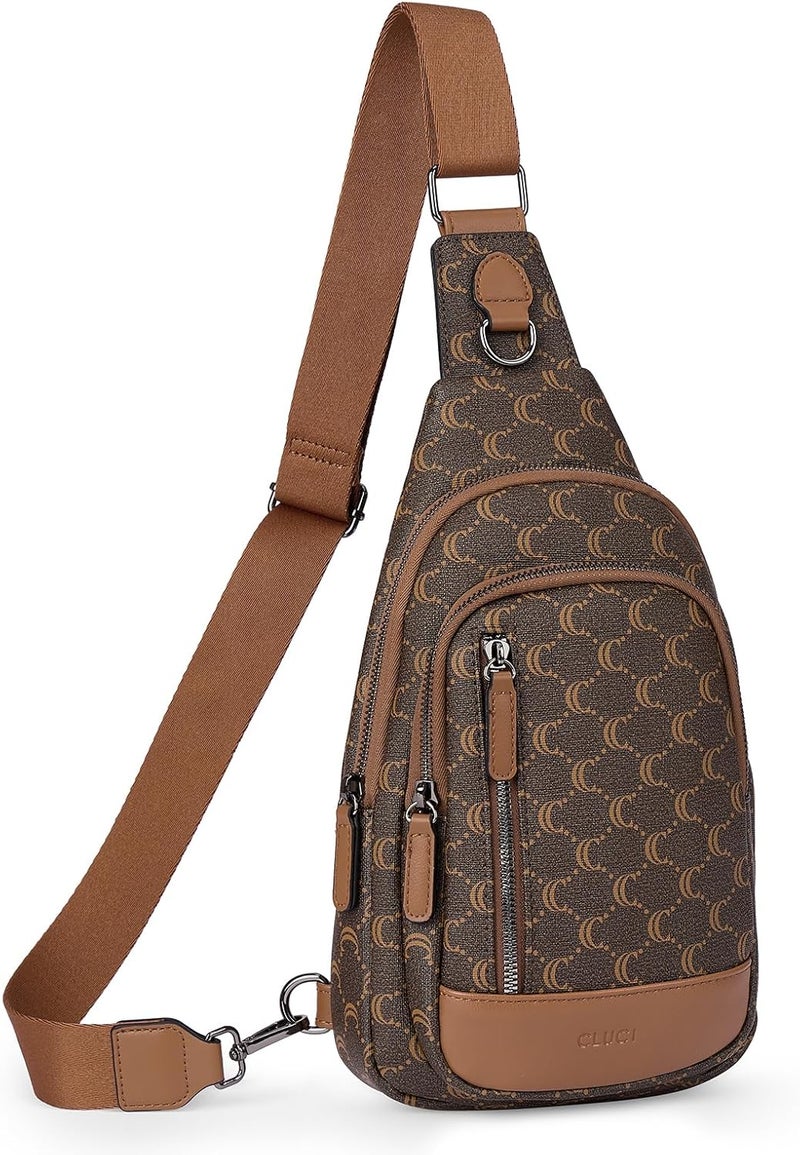 CLUCI Crossbody Bags for Women Men,Leather Sling Bag Cross Body Backpack for Woman Gifts for Women Birthday Unique - Image 1
